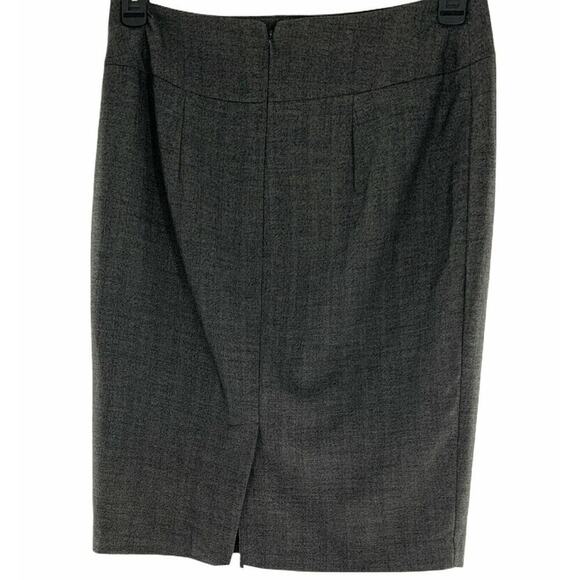 Mossimo Skirt Women's Size 10 Black Gray Stretch Straight Lined Back Slit Pencil - Picture 3 of 8